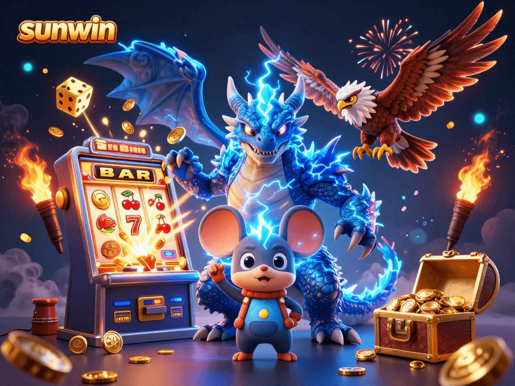 Engage with the thrilling sunwin experience featuring a dynamic casino scene with exclusive game elements.