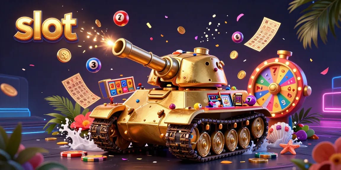 Engage with exciting slot action in this ultra-detailed 3D illustration featuring a colorful casino.