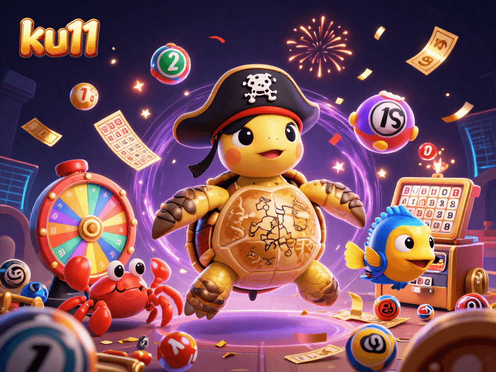 Join the excitement at ku11 with a vibrant lottery theme featuring playful characters and dynamic gaming elements.
