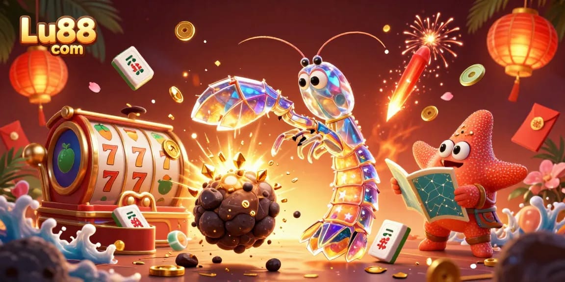 Experience the thrill of Lu88 com with a vibrant depiction of galactic samurai action amidst casino excitement.
