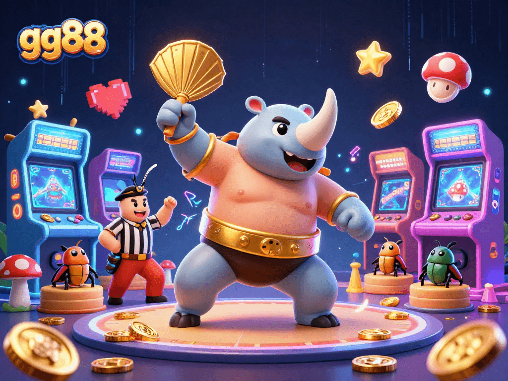 Experience thrilling wins at gg88 with colorful games and lively characters in a vibrant casino atmosphere.