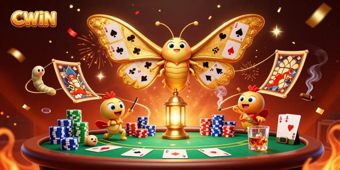 CWIN offers thrilling casino experiences with 3D elements showcasing poker and dynamic gaming environments.