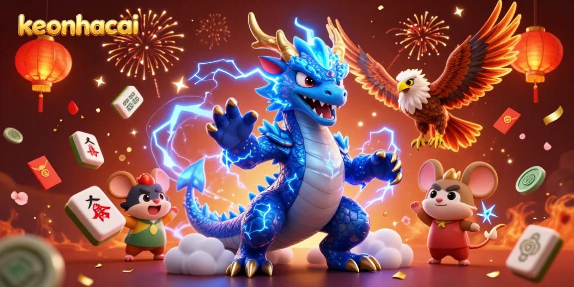Place bets with keonhacai and experience dynamic casino action illustrated with vibrant characters.