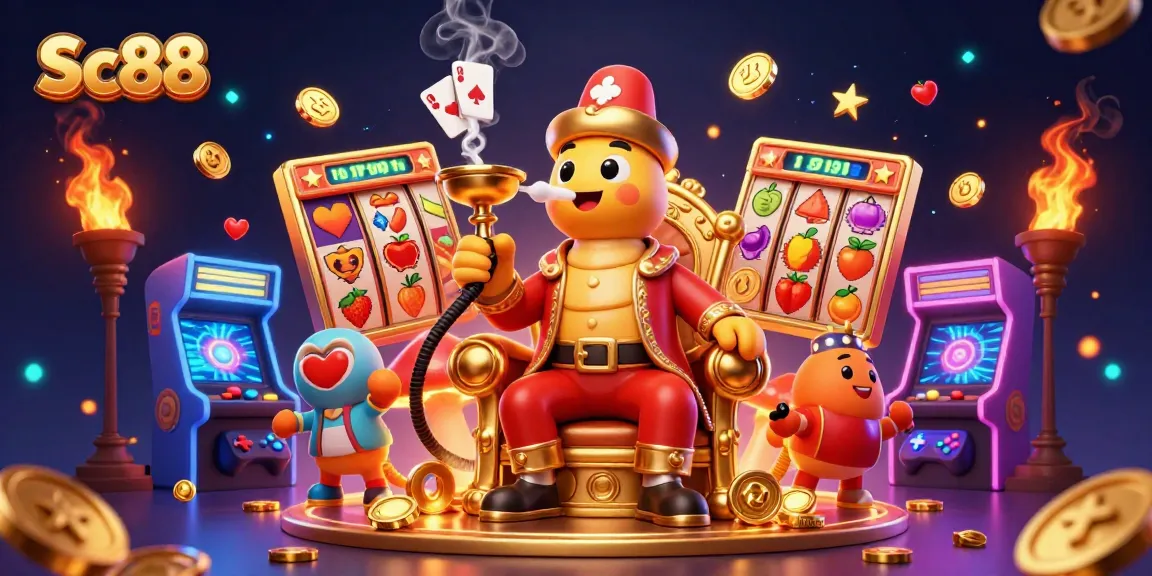Experience the thrill of slots and jackpots with Sc88's vibrant 3D casino scene.