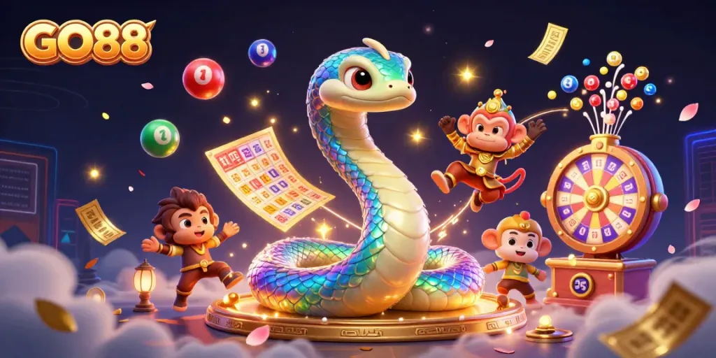 Engage with thrilling GO88 gaming excitement featuring vibrant casino elements and magical fantasy.