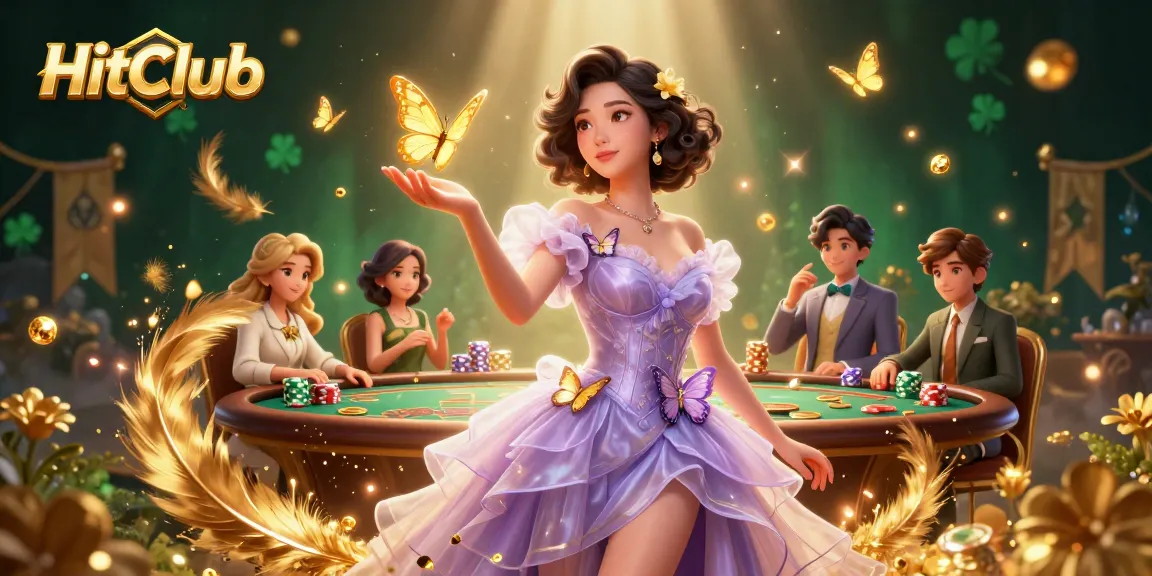 Experience the thrill at HitClub with dynamic gaming elements and vibrant illustrations.