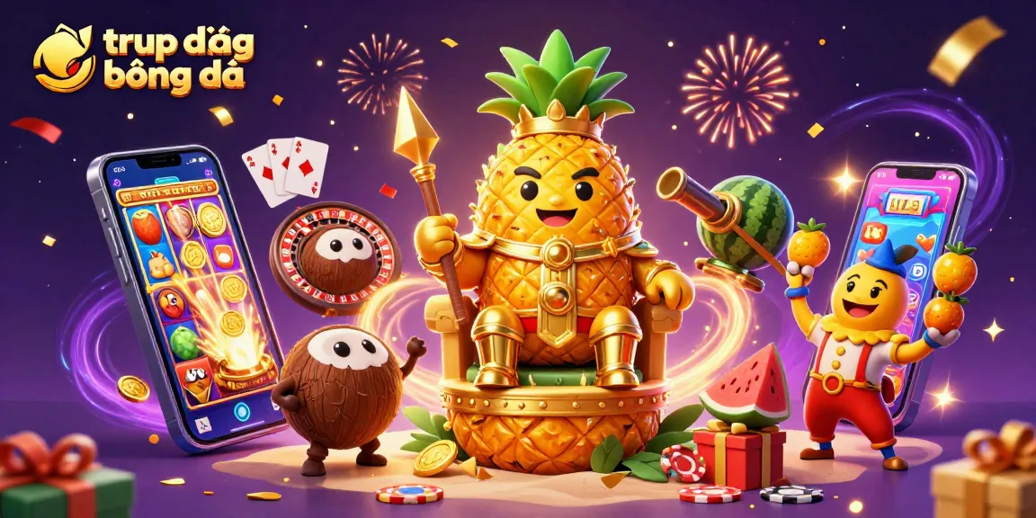 Experience trực tiếp bóng đá action with vibrant slots and characters in a festive casino scene.