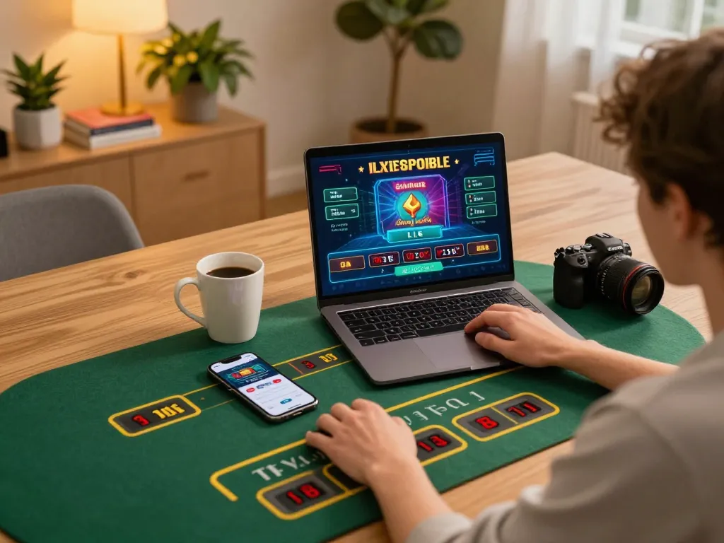 Engaging live dealer gameplay on trang chủ HD88 with a cozy home setup.