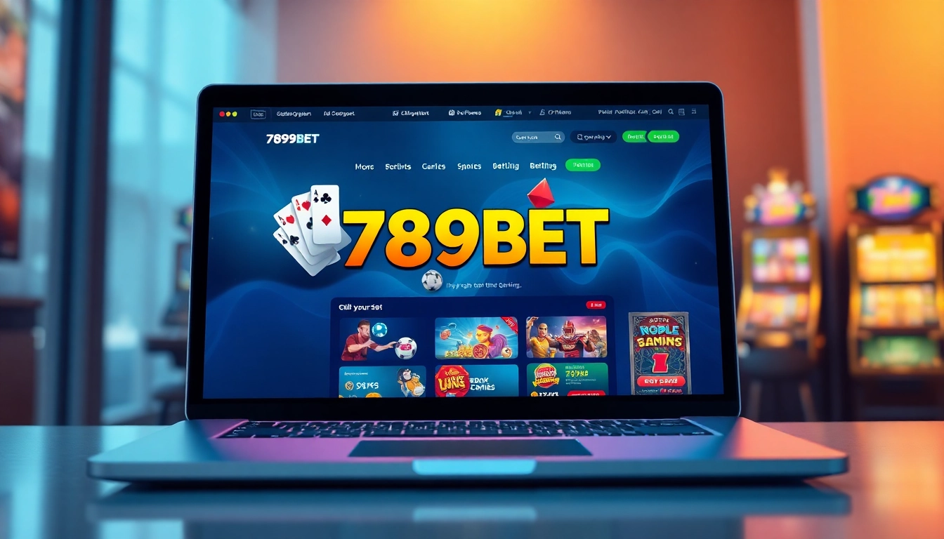 Experience 789BET online betting interface showcasing diverse gaming options and a welcoming atmosphere.