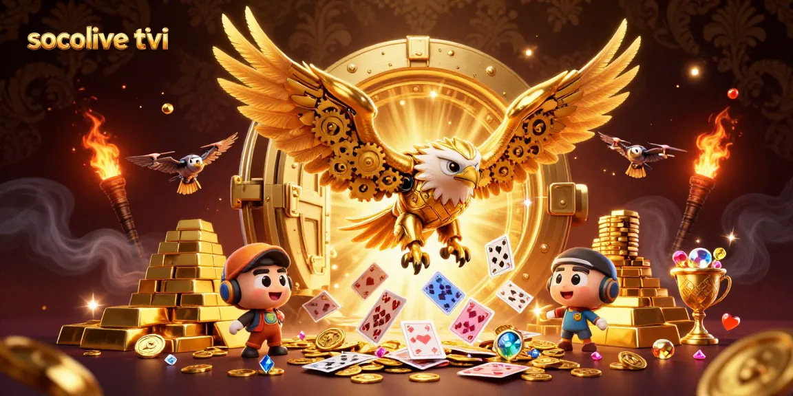 Socolive tivi showcases live football betting with unique holographic elements and treasure visuals, engaging viewers.