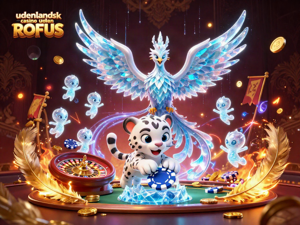 Engaging scene showcasing udenlandsk casino uden ROFUS with playful characters amidst dynamic gambling elements.