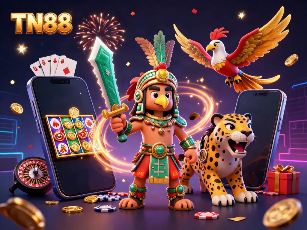 Engage with TN88's vibrant casino adventure featuring dynamic characters and exciting game elements.