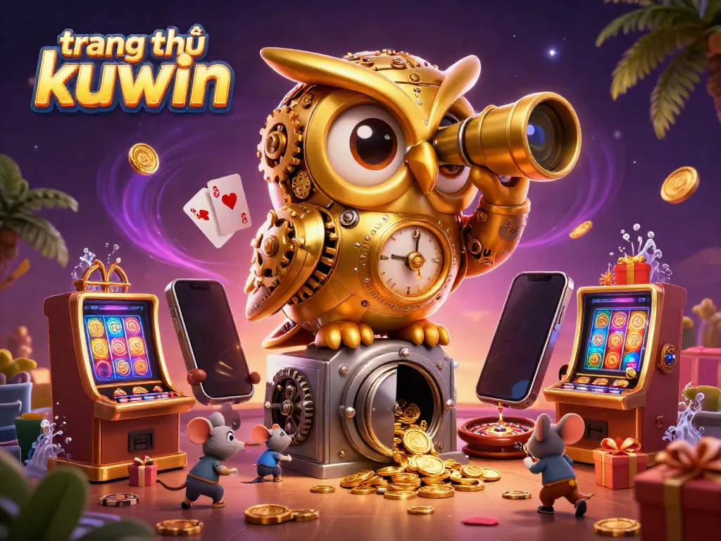 Experience an exciting atmosphere at trang chủ kuwin with a casino owl overseeing games and delightful prizes.