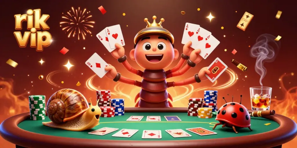 Experience thrilling gameplay at rik vip with a dynamic casino scene featuring unique characters.