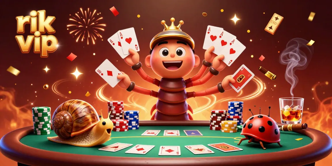 Experience thrilling gameplay at rik vip with a dynamic casino scene featuring unique characters.