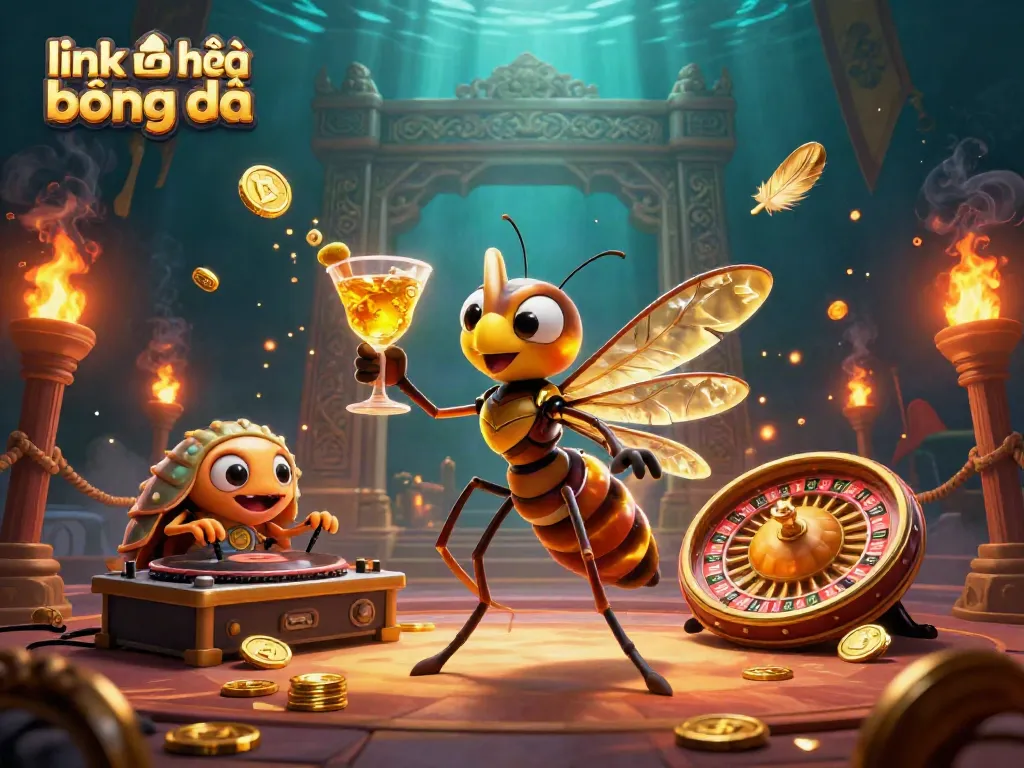 Engage with the thrilling "link vào kết quả bóng đá" as a dynamic 3D scene featuring a frozen mosquito mascot.