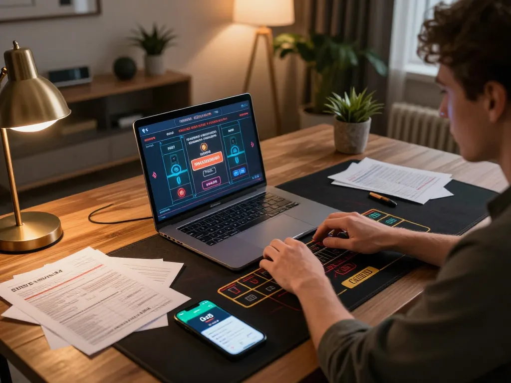 Player engaging with Go8 app for live dealer gaming, showcasing strategic betting elements.
