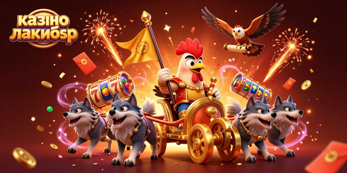 Engage in thrilling gameplay action at казино лакибир with a vibrant casino scene featuring iconic elements.