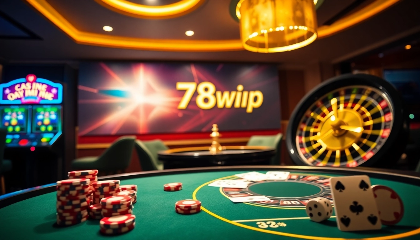 Experience the excitement of gambling with 78win okvip at a luxurious casino table.