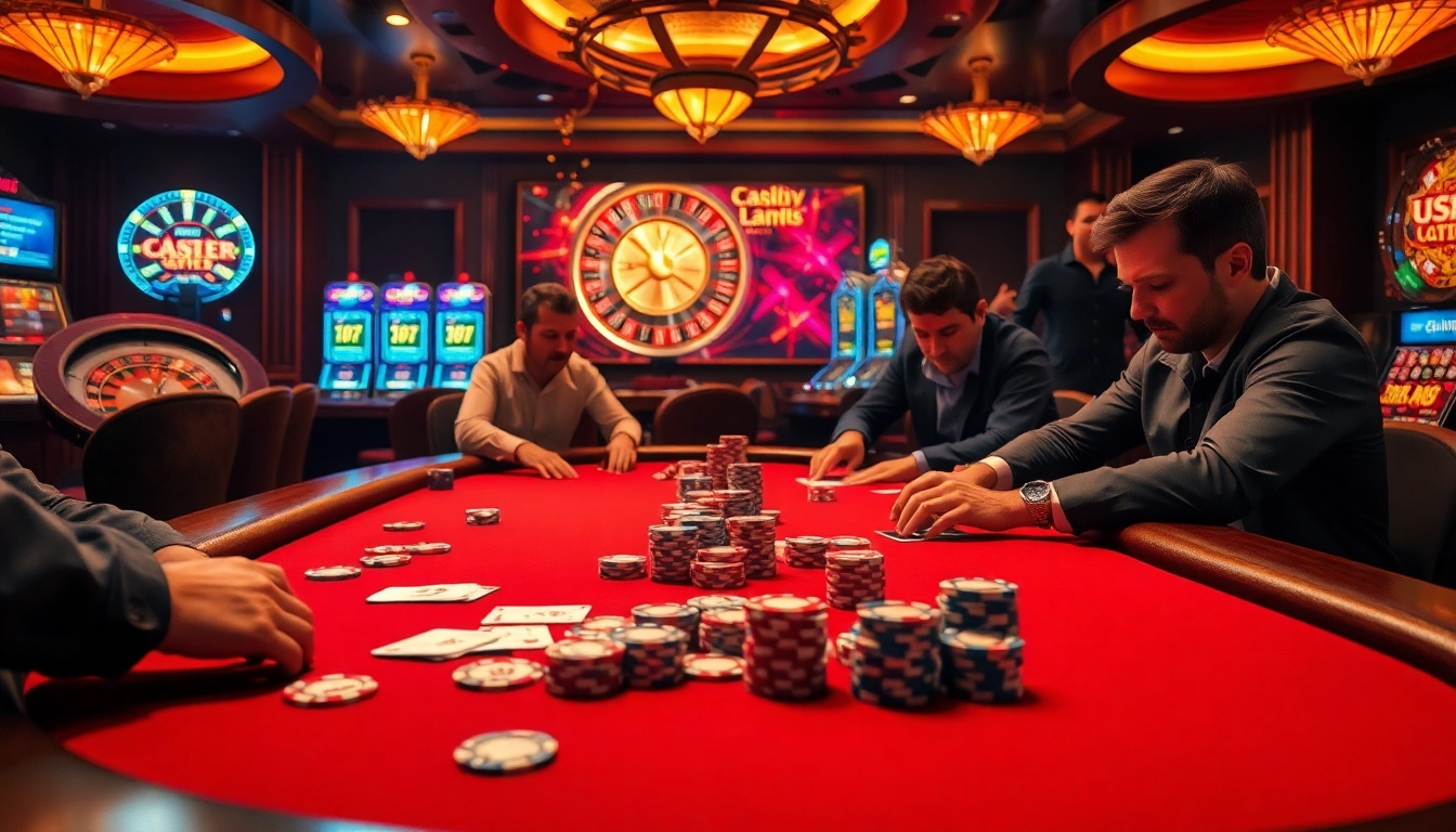 Experience online gaming action at cakhia04.tv with vibrant casino tables and chips.