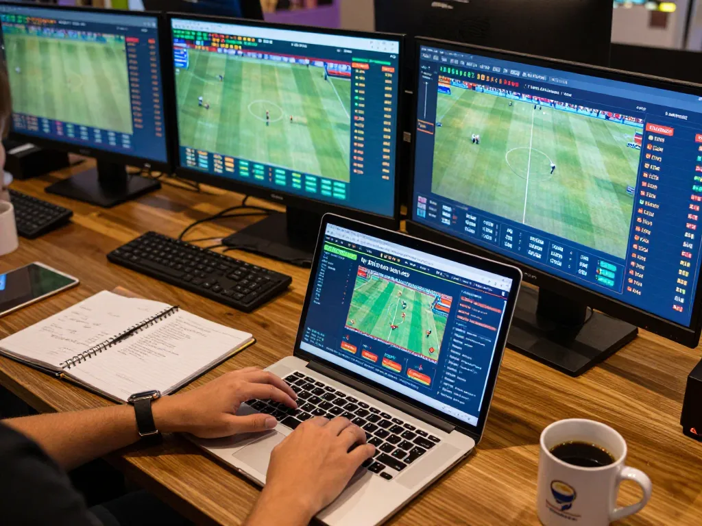 Engaging sports betting scene showing tỷ lệ kèo nhà cái hôm nay on live gaming interface with precise odds displayed