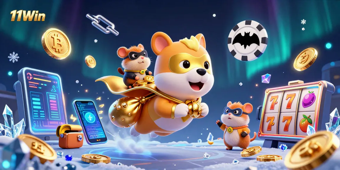 Experience thrilling games at 11Win with a superhero dog and hamster, rich with gaming elements.