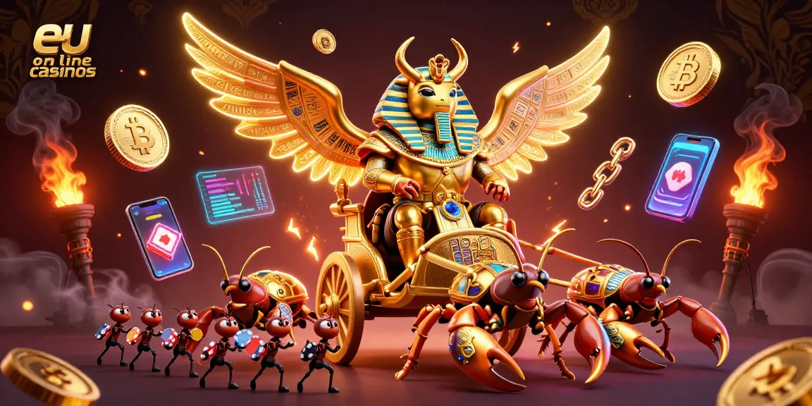 Engage with top eu online casinos featuring a fantastical chariot scene with glowing elements.